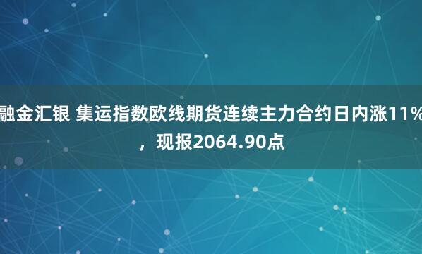 融金汇银 集运指数欧线期货连续主力合约日内涨11%，现报2064.90点